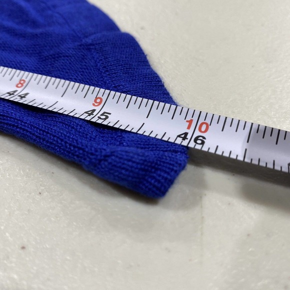 David Meister Shirt Women's 1X Blue Sweater Asymmetric Short Sleeve Tunic - Picture 9 of 9